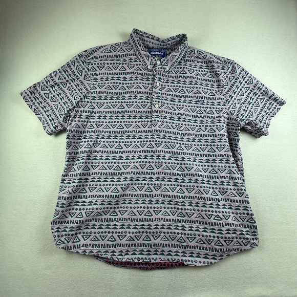 Chubbies Shirt Mens XXL Tribal Polo Popover Reverse Print Insideout Short Sleeve - Picture 1 of 12